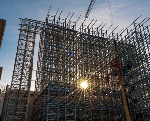 Scaffolding Being Erected
