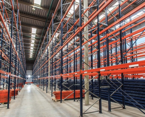 Empty Warehouse Racks