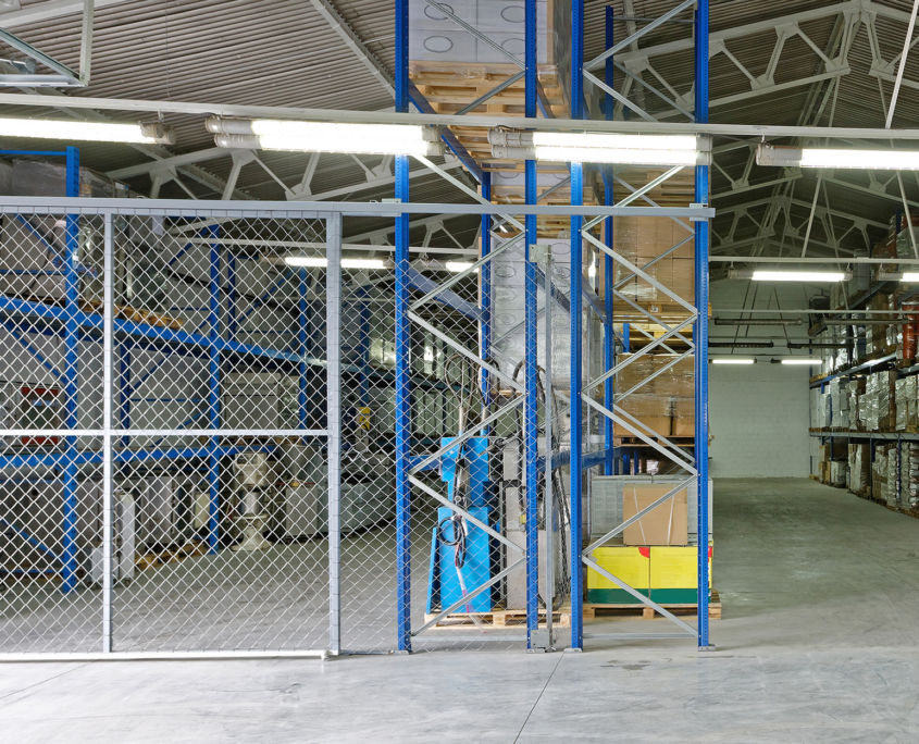 Wire Cages In Warehouse