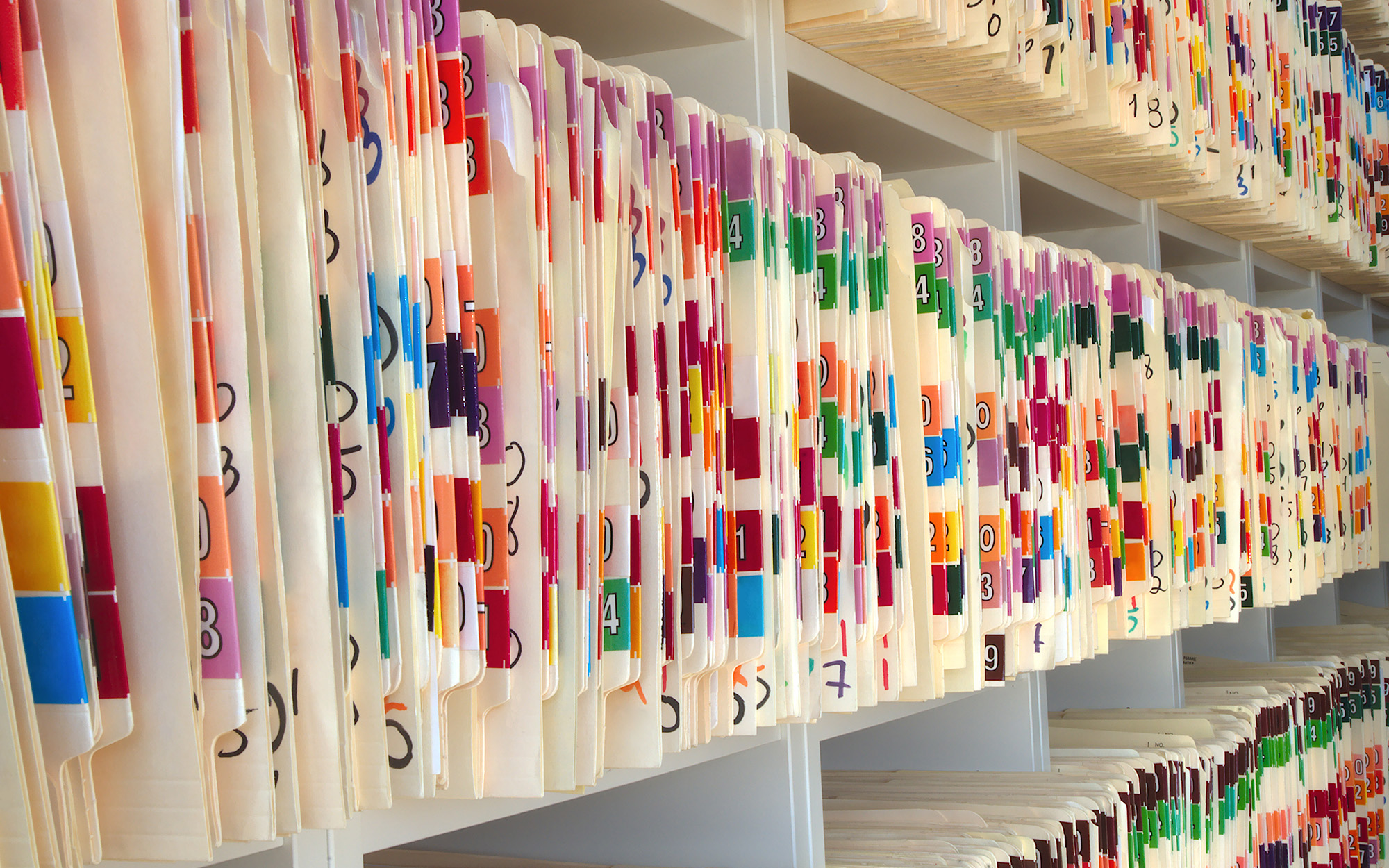 File Folders And Documents Paper Many Data Records